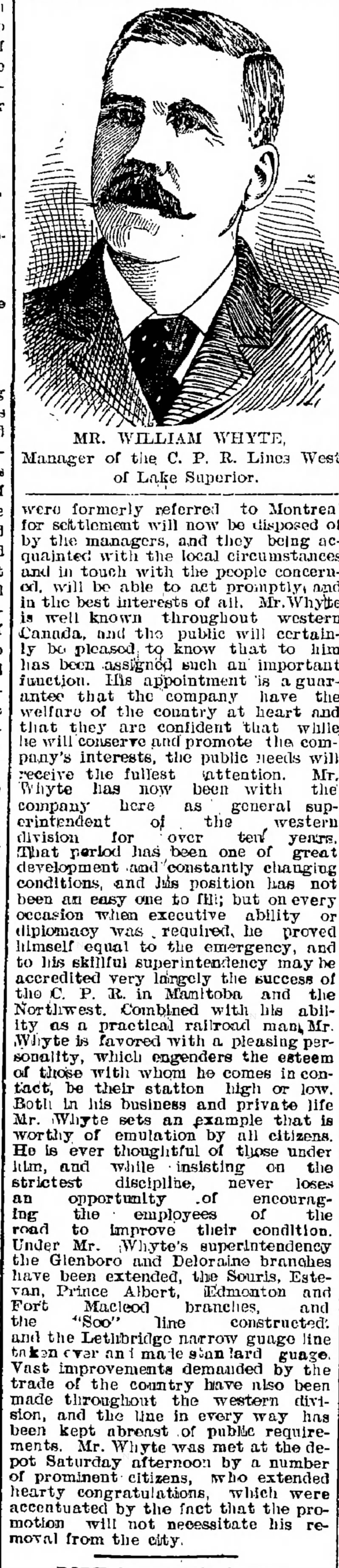 Newspaper scan: Western management from Winnipeg