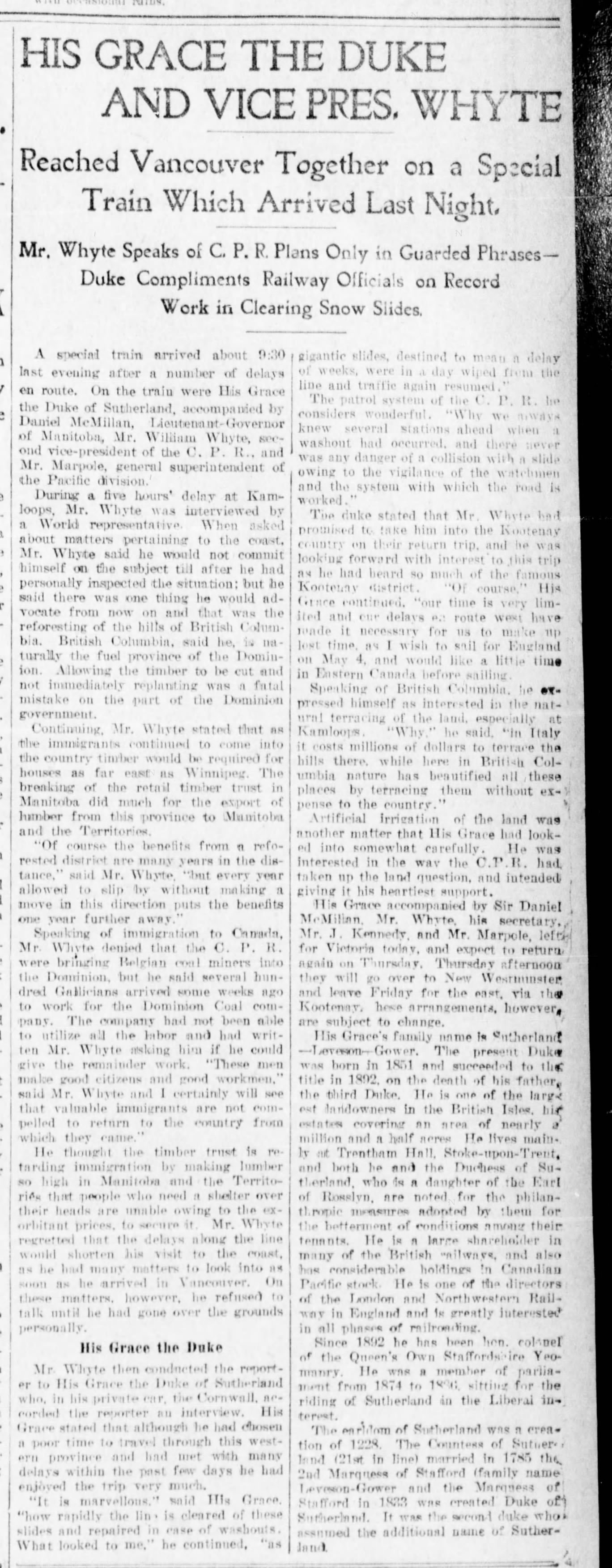 Newspaper scan: Replanting the forests