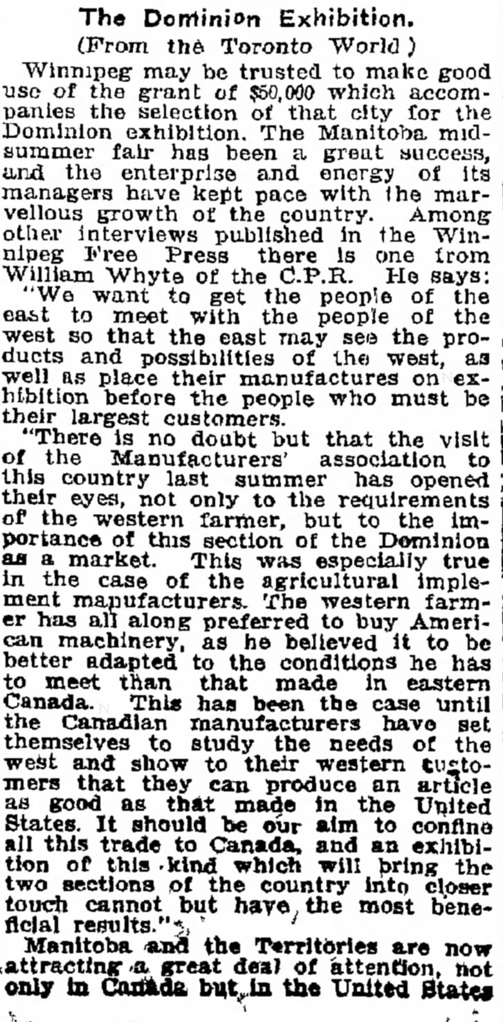 Newspaper scan: Eastern manufacturers and western farmers