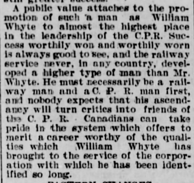 Newspaper scan: A promotion welcomed in Winnipeg